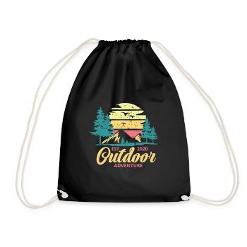 Outdoor - Drawstring Bag - black - Front