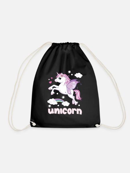 Unicorn - Turnbeutel - Schwarz
