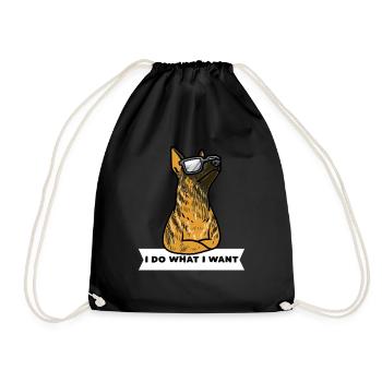 Hollandse Herdershond Berger hollandais - Sac de sport léger - noir - Devant