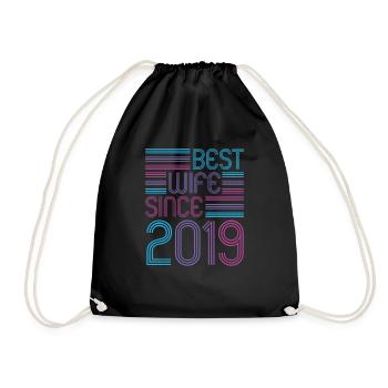 Meilleure épouse depuis le 2e anniversaire de mariage en 2019 - Sac de sport léger - noir - Devant