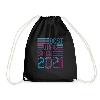 Meilleure épouse depuis 2021 1er anniversaire de mariage - Sac de sport léger - noir - Devant