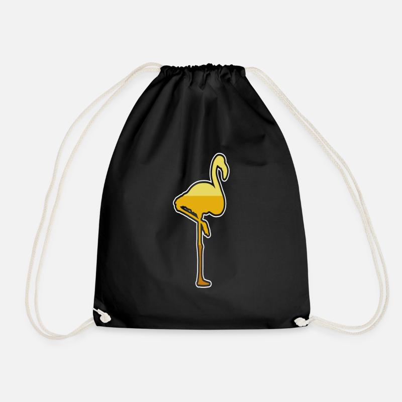 Flamingo Bird - Turnbeutel - Schwarz