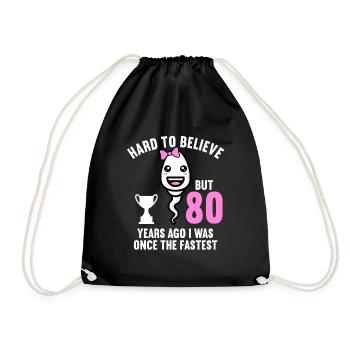 Il y a 80 ans 80 ans le plus rapide 80e anniversaire - Sac de sport léger - noir - Devant