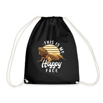 Bearded Dragon for a Reptile Bearded Dragon - Drawstring Bag - black - Front
