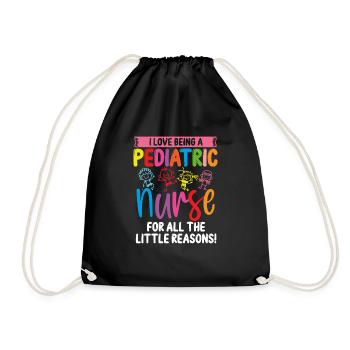 PEDS Nurse For all the little Pediatric Nurse - Turnbeutel - Schwarz - Vorne