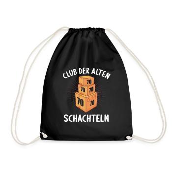 Club der alten Schachteln 70 Jahre 70. Geburtstag - Turnbeutel - Schwarz - Vorne