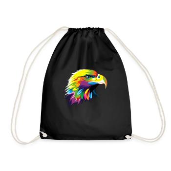 just a boy who loves eagles bird eagle - Drawstring Bag - black - Front