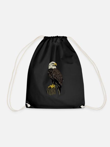 just a girl who loves eagles Vogel Adler - Turnbeutel - Schwarz