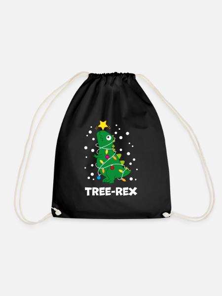 Tree Rex Christmas Weihnachten Ugly T Rex - Turnbeutel - Schwarz