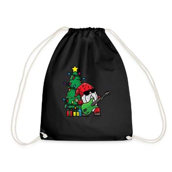 Guitare Gnome Christmas Tree Noël Guitariste - Sac de sport léger - noir - Devant