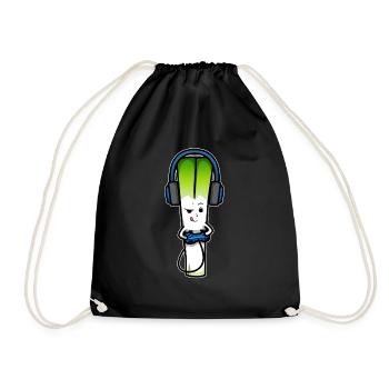 Leek Gambler Gamer Contrôleur de jeu vidéo - Sac de sport léger - noir - Devant