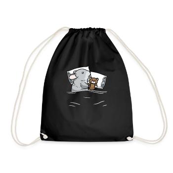 Chinchilla Chemise de sommeil Pyjama Chinchilla - Sac de sport léger - noir - Devant