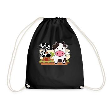 2ème Bday Cow 2ème anniversaire - Sac de sport léger - noir - Devant