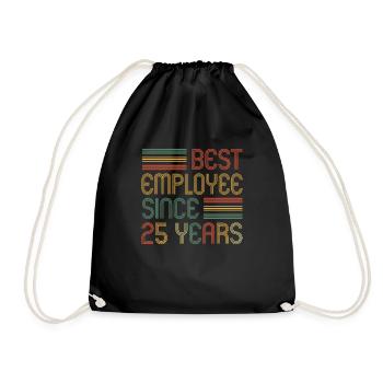 25 years of service 25 years of service - Drawstring Bag - black - Front