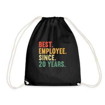 20 years of service 20 years of service - Drawstring Bag - black - Front