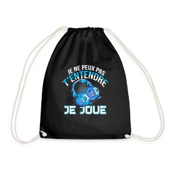 Je Ne Peux Pas T'Entendre Je Joue Cadeau PC Gamer - Sac de sport léger - noir - Devant