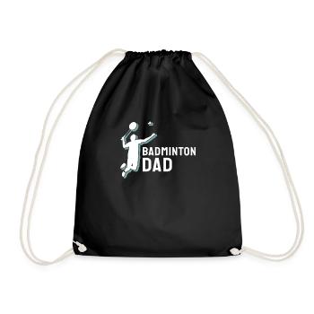 Badminton Badminton Dad - Turnbeutel - Schwarz - Vorne