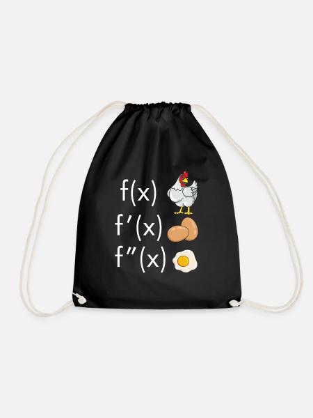 Mathematiker Integral Mathe Spruch Ableitung leich - Turnbeutel - Schwarz