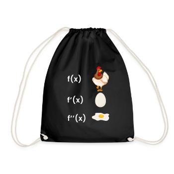 Mathematik Lehrer Ableitung Lustiges Mathe Integra - Turnbeutel - Schwarz - Vorne