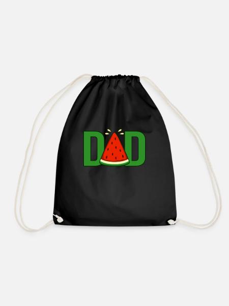 Watermelon - Drawstring Bag - black