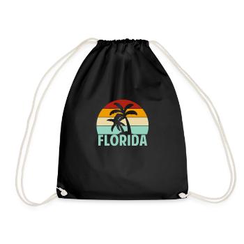 Strand Surfen Sommer Miami Florida - Turnbeutel - Schwarz - Vorne