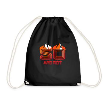 50 years and hot 50th birthday - Drawstring Bag - black - Front