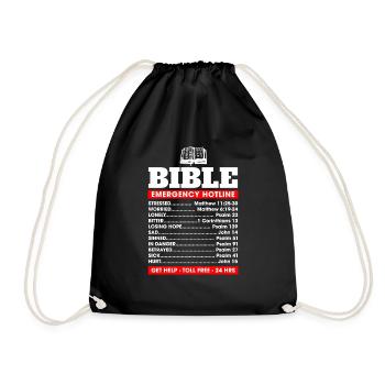 Religious Christian I Bible Verse I Bible - Drawstring Bag - black - Front