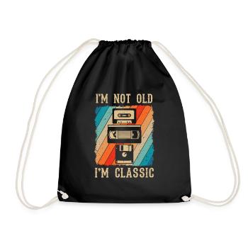 Pas vieux, mais classique disquette de vidéo musicale - Sac de sport léger - noir - Devant