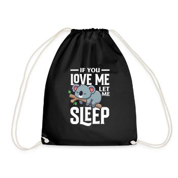 Drôle de koala endormi Koala Cadeau d’ours - Sac de sport léger - noir - Devant