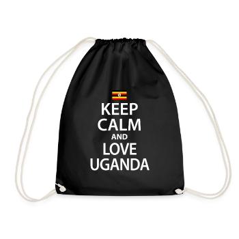 Uganda - Drawstring Bag - black - Front