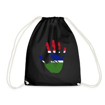 Gambia - Drawstring Bag - black - Front