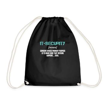 IT Cyber Security Experte Nerd Hacking - Turnbeutel - Schwarz - Vorne