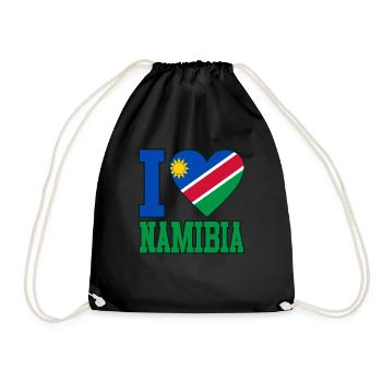 Namibia - Drawstring Bag - black - Front