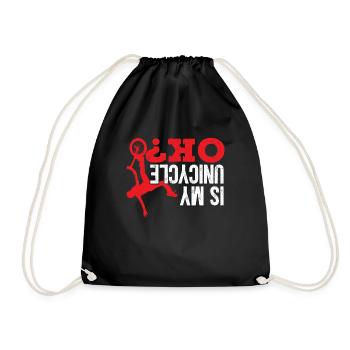 Is My Unicycle Okay Unicyclist Balance Artist - Drawstring Bag - black - Front