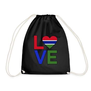 Gambia - Drawstring Bag - black - Front