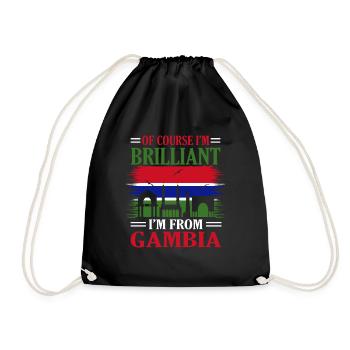 Gambia - Drawstring Bag - black - Front