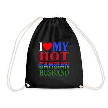 Gambia - Drawstring Bag - black - Front