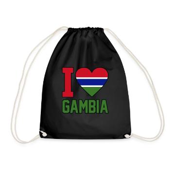 Gambia - Drawstring Bag - black - Front