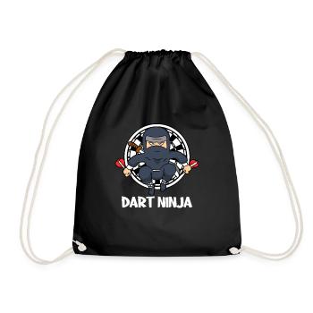 Dart Ninja Dart Club Funny Dart Player Darts - Drawstring Bag - black - Front