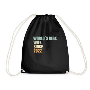 Meilleure épouse depuis 2022 1er anniversaire de mariage - Sac de sport léger - noir - Devant