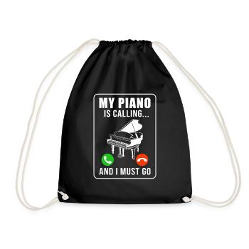 Pianiste mon piano appelle et moi - Sac de sport léger - noir - Devant