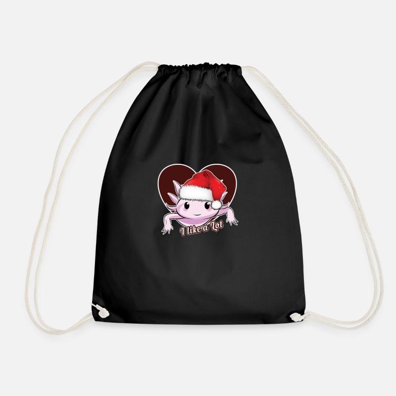 J’aime beaucoup. Cadeau de Noël Axolotl - Sac de sport léger - noir