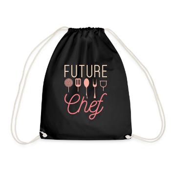 Future Chef Pastry Gourmet Commis Chef Cooking Coo - Drawstring Bag - black - Front