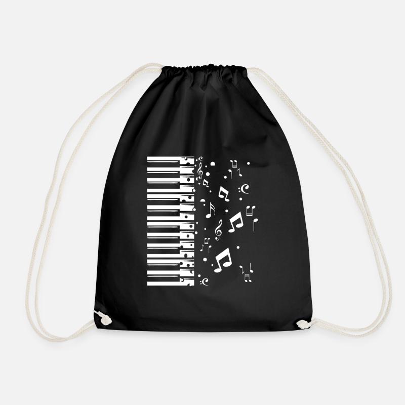 Pianist Keyboard Piano Orchestra - Drawstring Bag - black