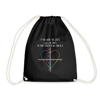 Professeur de mathématiques Étudiant mathématicien Saint-Valentin - Sac de sport léger - noir - Devant