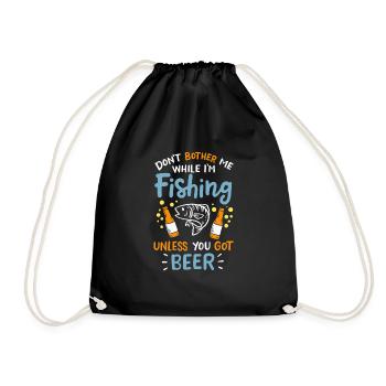 Fishing / Beer: Don't Bother Me - Drawstring Bag - black - Front