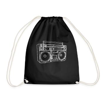 Humoristique Vintage sur le thème Tunes rétro danse Beat - Sac de sport léger - noir - Devant