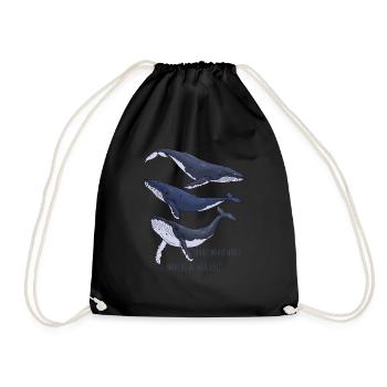 Whale Whale Whale, What Do We Have Here Funny Whal - Drawstring Bag - black - Front