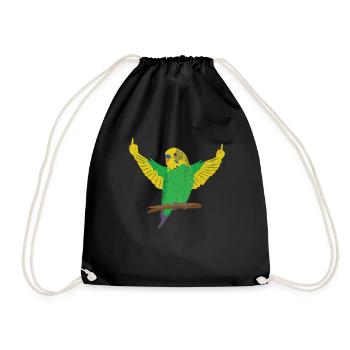 Tique de la vague de perruche des Canaries - Sac de sport léger - noir - Devant
