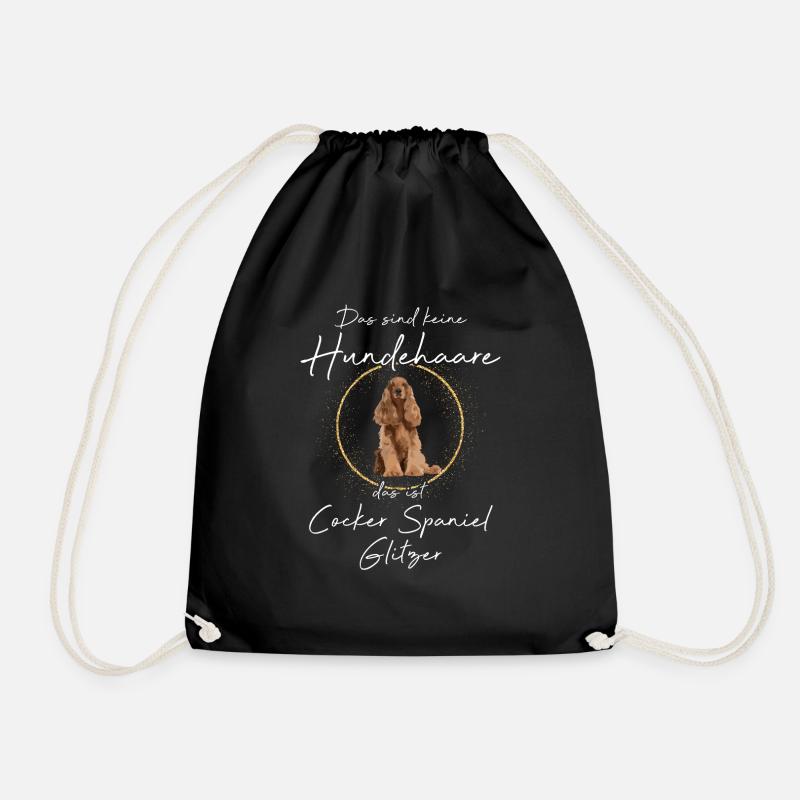 Das ist Cocker Spaniel Glitzer Hund - Turnbeutel - Schwarz